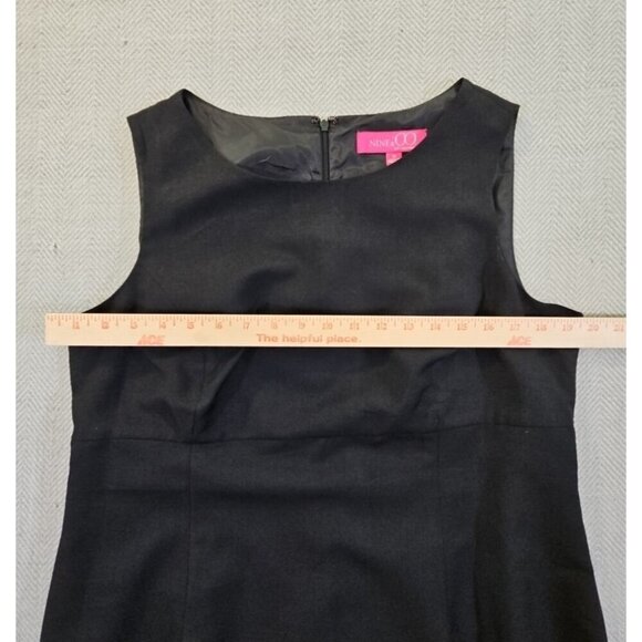 Nine & Co. Suit Separates Midi Dress Size 16 Black Sleeveless EUC Old Money - Picture 4 of 12